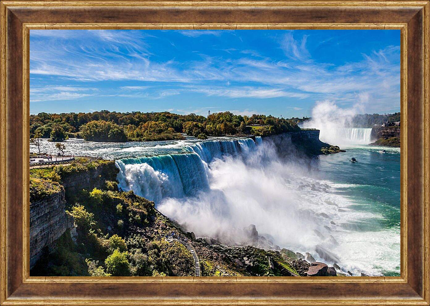 Картина в раме - Ниагарский водопад