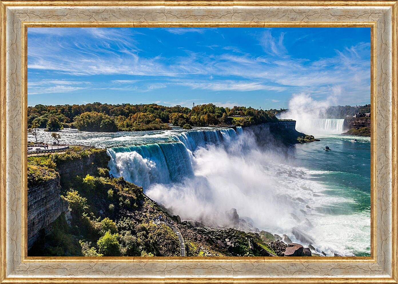 Картина в раме - Ниагарский водопад