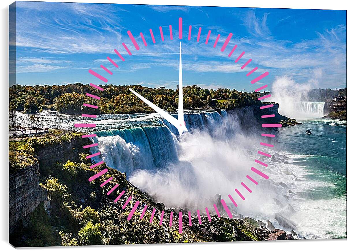 Часы картина - Ниагарский водопад