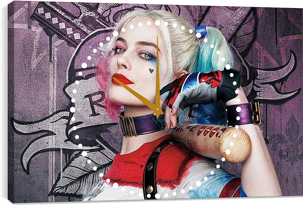 Часы картина - Харли Квинн (Harley Quinn), Марго Робби