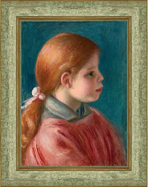 Картина в раме - Tete de jeune fille. Пьер Огюст Ренуар