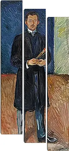 Модульная картина - Self-Portrait with Brushes. Эдвард Мунк