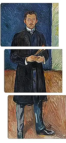 Модульная картина - Self-Portrait with Brushes. Эдвард Мунк