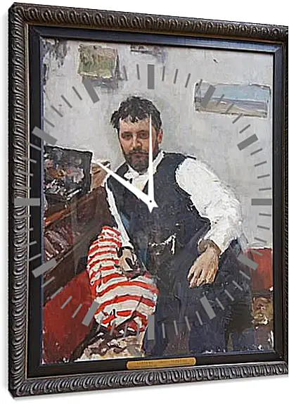 Часы картина - Портрет К. Валентин Александрович Серов