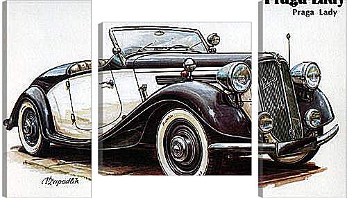 Модульная картина - Retro cars - Ретро автомобили
