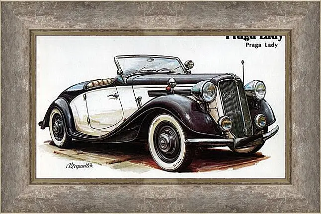 Картина в раме - Retro cars - Ретро автомобили
