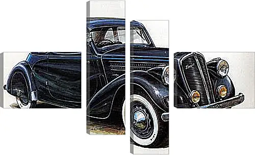 Модульная картина - Retro cars - Ретро автомобили

