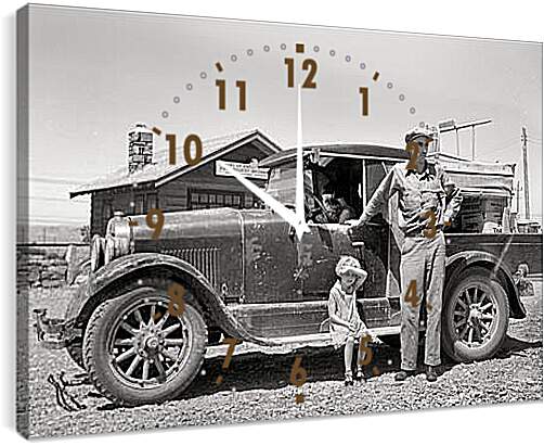 Часы картина - Америка начало ХХ век
