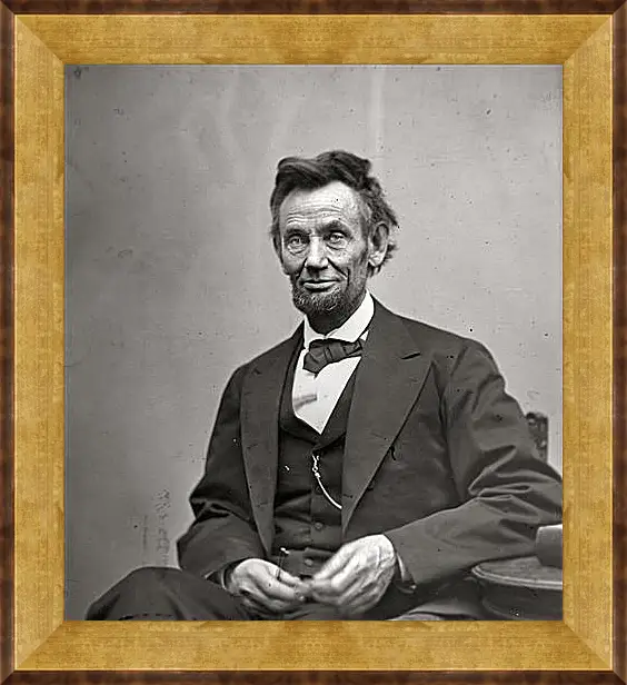 Картина в раме - February 5, 1865. Abraham Lincoln. - 05 Февраля 1865г. Авраам Линкольн