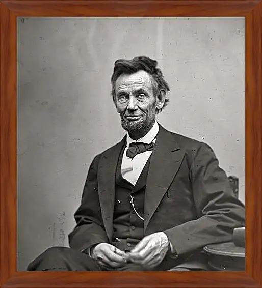 Картина в раме - February 5, 1865. Abraham Lincoln. - 05 Февраля 1865г. Авраам Линкольн