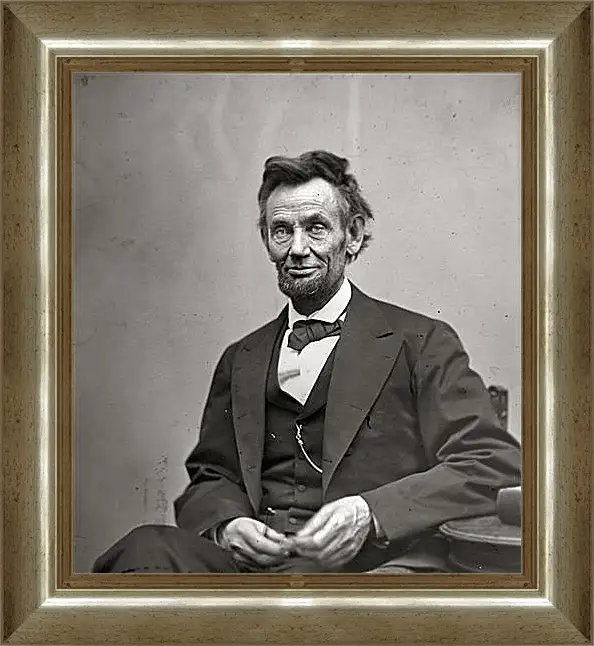 Картина в раме - February 5, 1865. Abraham Lincoln. - 05 Февраля 1865г. Авраам Линкольн