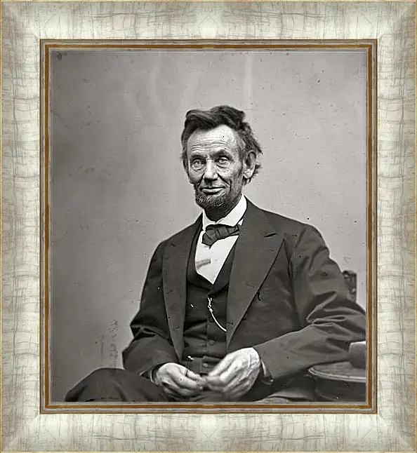 Картина в раме - February 5, 1865. Abraham Lincoln. - 05 Февраля 1865г. Авраам Линкольн