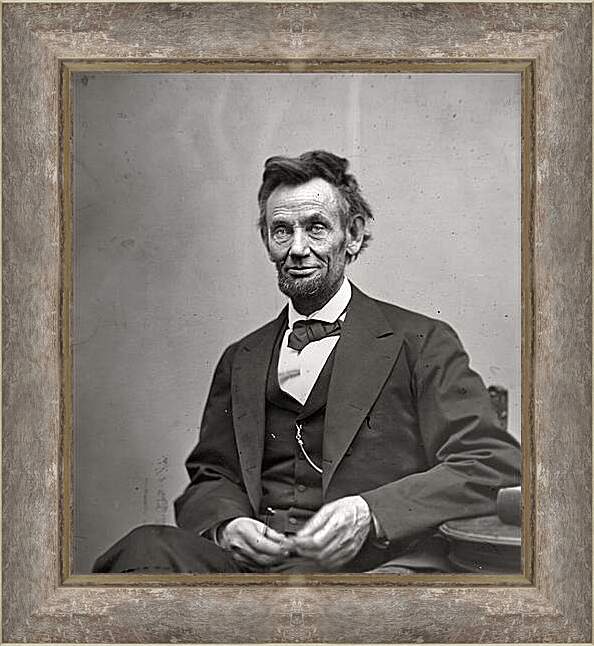 Картина в раме - February 5, 1865. Abraham Lincoln. - 05 Февраля 1865г. Авраам Линкольн