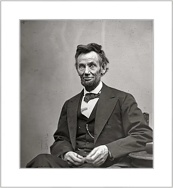 Картина в раме - February 5, 1865. Abraham Lincoln. - 05 Февраля 1865г. Авраам Линкольн