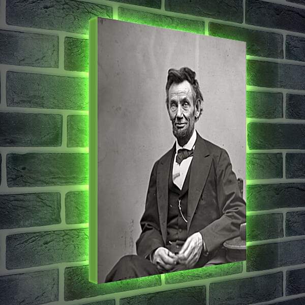Лайтбокс световая панель - February 5, 1865. Abraham Lincoln. - 05 Февраля 1865г. Авраам Линкольн