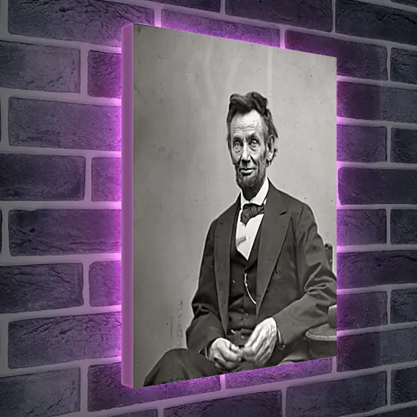 Лайтбокс световая панель - February 5, 1865. Abraham Lincoln. - 05 Февраля 1865г. Авраам Линкольн