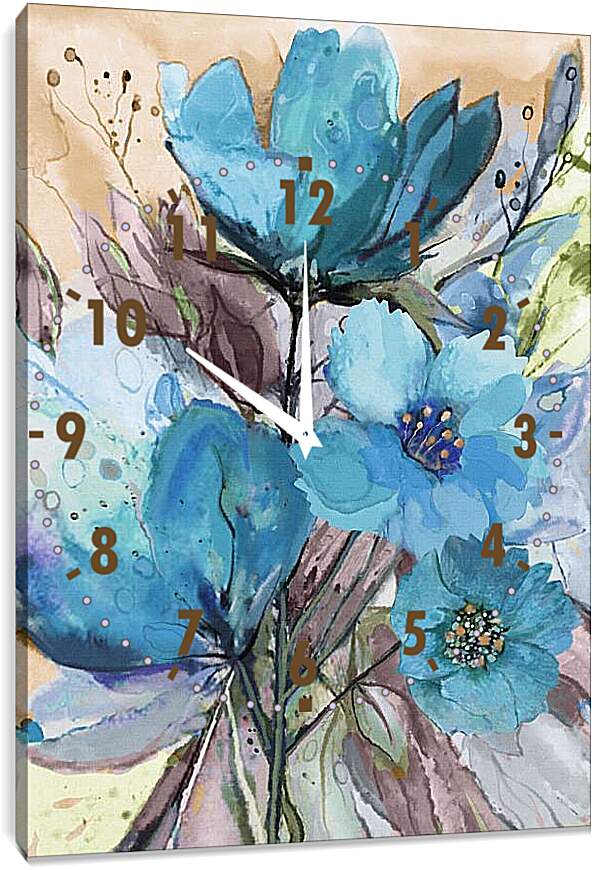 Часы картина - Цветы 3