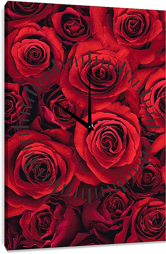 Часы картина - Розы