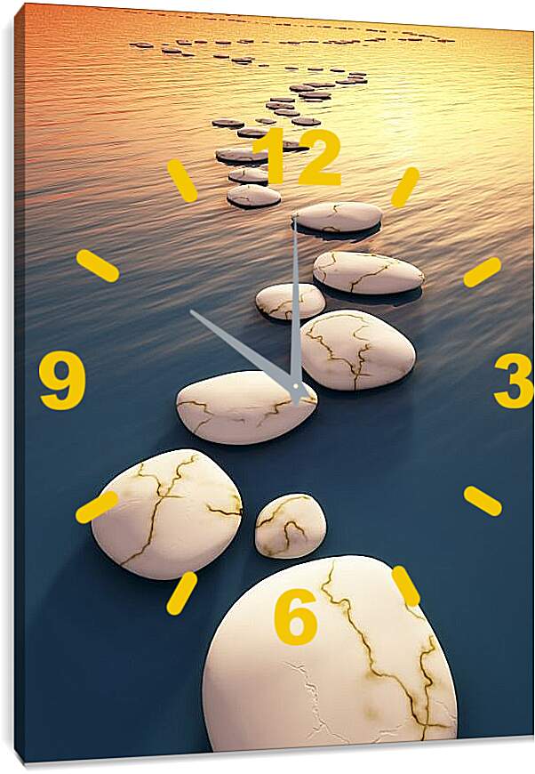 Часы картина - Морские камни