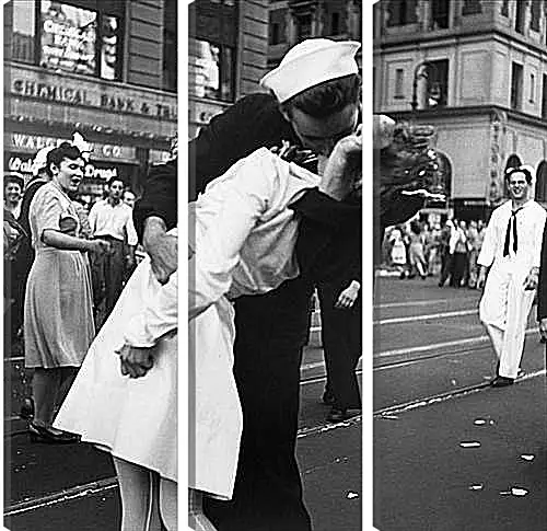 Модульная картина - VJ Day, The Kiss - Безоговорочная капитуляция, Поцелуй на Таймс Сквер
