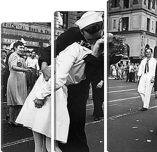 Модульная картина - VJ Day, The Kiss - Безоговорочная капитуляция, Поцелуй на Таймс Сквер
