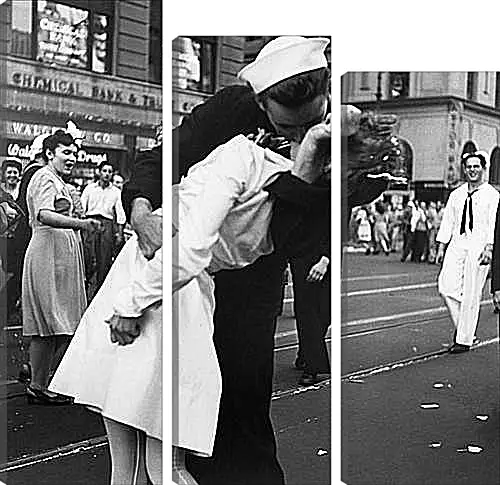 Модульная картина - VJ Day, The Kiss - Безоговорочная капитуляция, Поцелуй на Таймс Сквер
