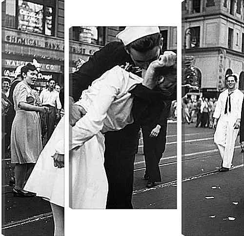 Модульная картина - VJ Day, The Kiss - Безоговорочная капитуляция, Поцелуй на Таймс Сквер
