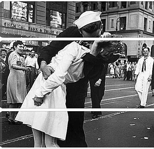 Модульная картина - VJ Day, The Kiss - Безоговорочная капитуляция, Поцелуй на Таймс Сквер
