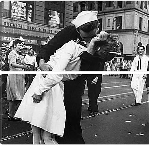 Модульная картина - VJ Day, The Kiss - Безоговорочная капитуляция, Поцелуй на Таймс Сквер
