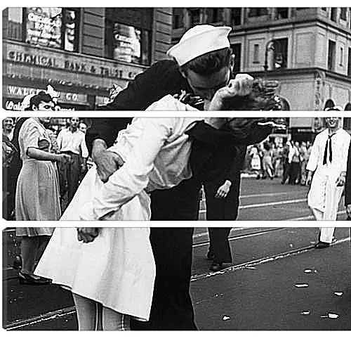 Модульная картина - VJ Day, The Kiss - Безоговорочная капитуляция, Поцелуй на Таймс Сквер
