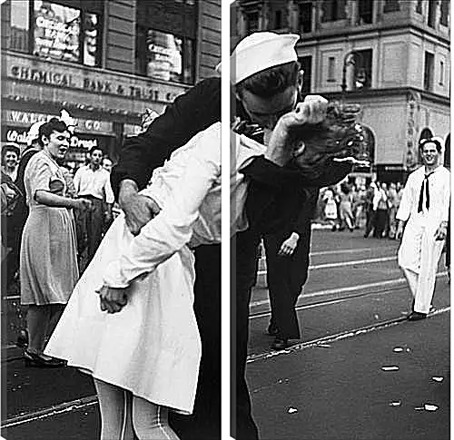 Модульная картина - VJ Day, The Kiss - Безоговорочная капитуляция, Поцелуй на Таймс Сквер
