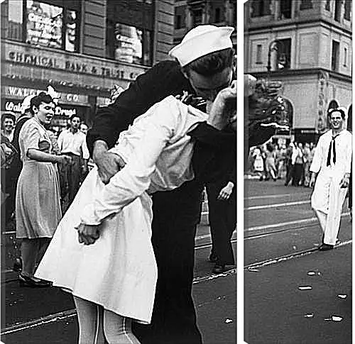 Модульная картина - VJ Day, The Kiss - Безоговорочная капитуляция, Поцелуй на Таймс Сквер
