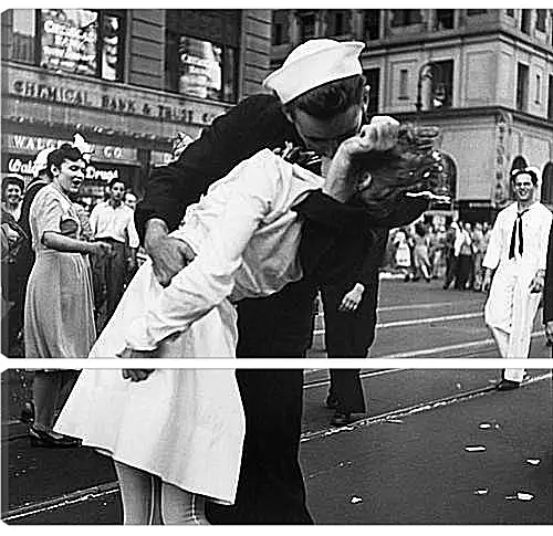 Модульная картина - VJ Day, The Kiss - Безоговорочная капитуляция, Поцелуй на Таймс Сквер
