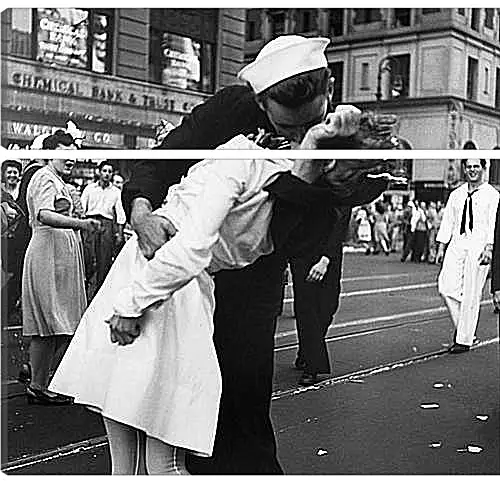 Модульная картина - VJ Day, The Kiss - Безоговорочная капитуляция, Поцелуй на Таймс Сквер
