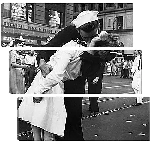 Модульная картина - VJ Day, The Kiss - Безоговорочная капитуляция, Поцелуй на Таймс Сквер
