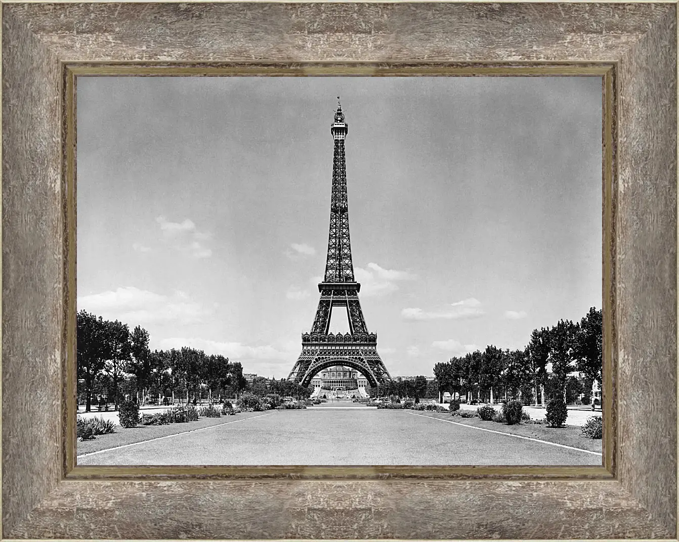 Картина в раме - Эйфелева башня 1909г. Париж