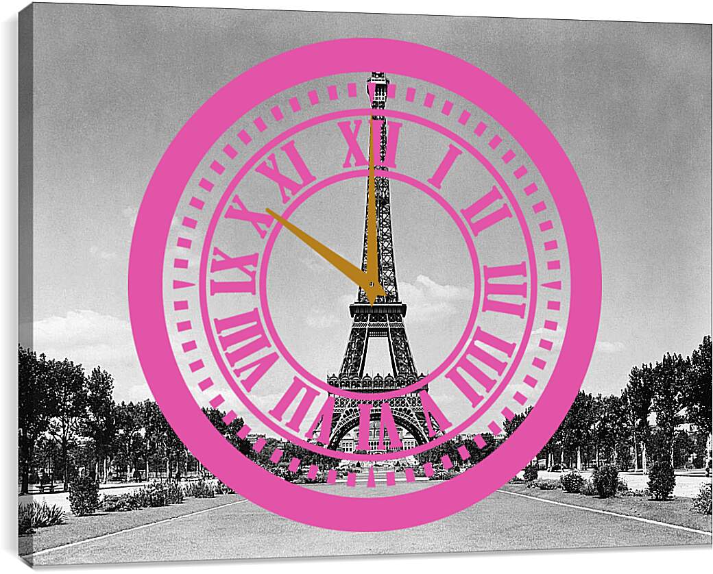 Часы картина - Эйфелева башня 1909г. Париж