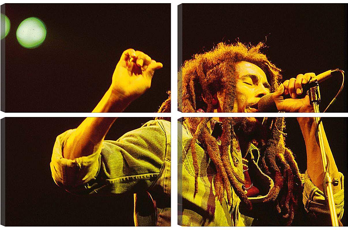 Модульная картина - Боб Марли. Bob Marley