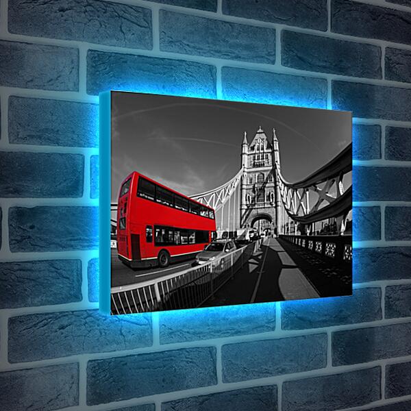 Лайтбокс световая панель - Красный автобус. Лондон