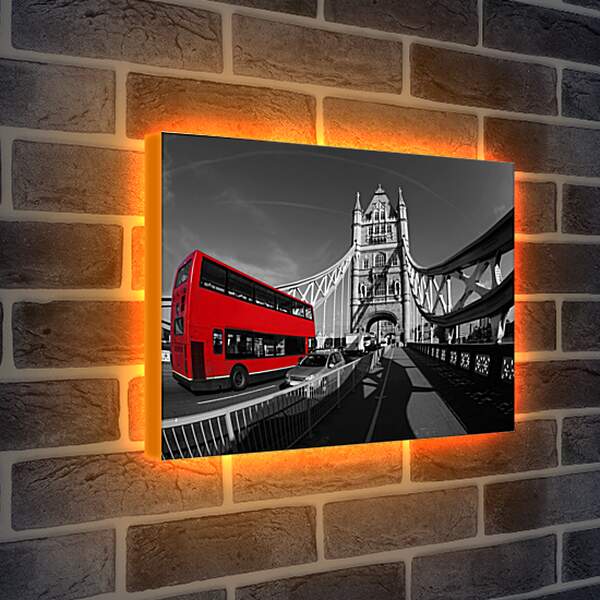 Лайтбокс световая панель - Красный автобус. Лондон