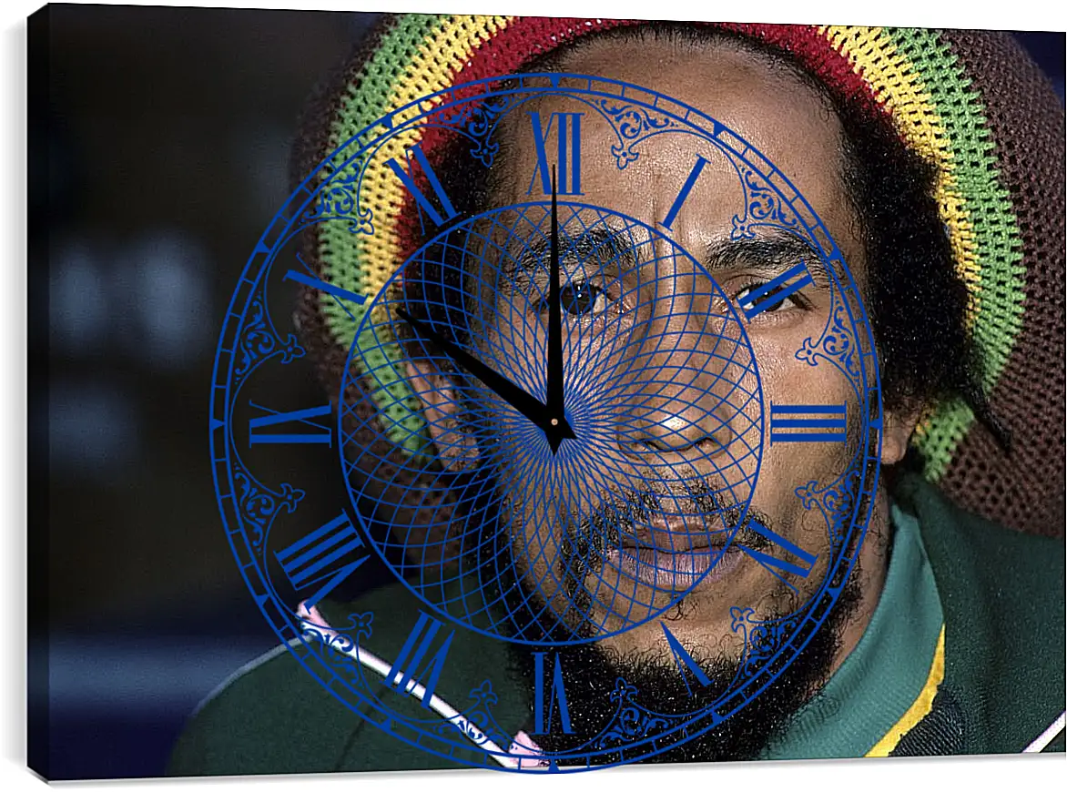 Часы картина - Боб Марли. Bob Marley
