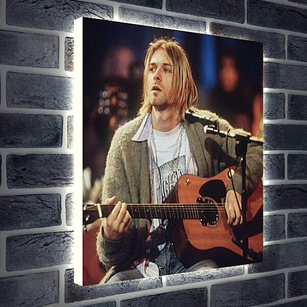 Лайтбокс световая панель - Нирвана (Nirvana). Курт Кобейн