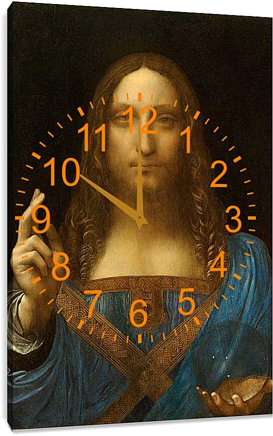 Часы картина - Спаситель мира. Леонардо да Винчи