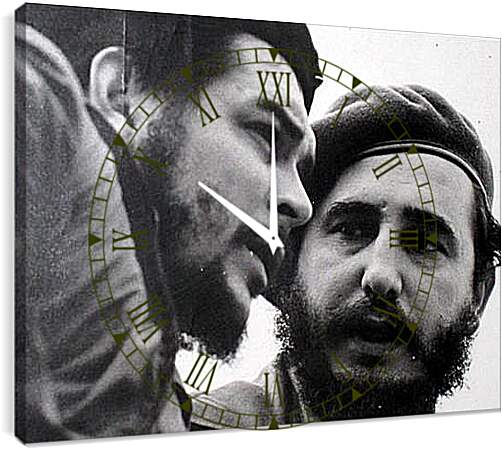 Часы картина - Che Guevara - Че Гевара и Фидель Кастро
