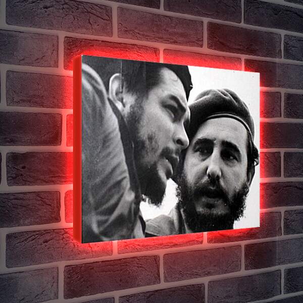 Лайтбокс световая панель - Che Guevara - Че Гевара и Фидель Кастро
