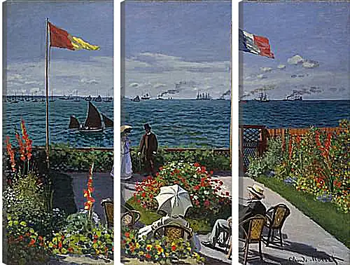 Модульная картина - Jardin a Sainte-Adresse. Клод Моне