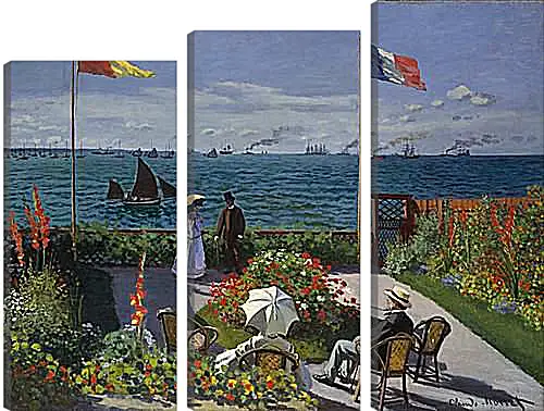 Модульная картина - Jardin a Sainte-Adresse. Клод Моне