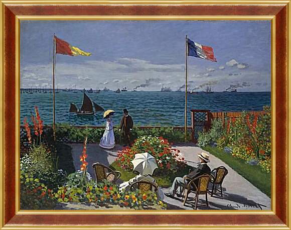 Картина в раме - Jardin a Sainte-Adresse. Клод Моне