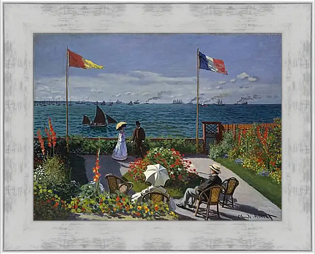 Картина в раме - Jardin a Sainte-Adresse. Клод Моне