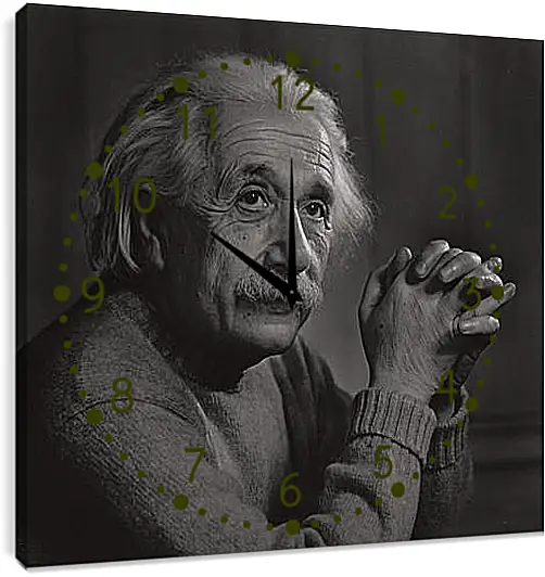 Часы картина - Albert Einstein - Альберт Эйнштейн
